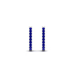 Load image into Gallery viewer, 0.25-carat-sapphire-huggie-hoop-earrings-in-white-gold-FDEAR11260GSABLANGLE2-0.25-NL-WG