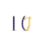 Load image into Gallery viewer, 0.25-carat-sapphire-huggie-hoop-earrings-in-yellow-gold-FDEAR11260GSABLANGLE2-0.25-NL-YG