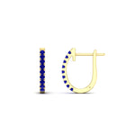 Load image into Gallery viewer, 0.25-carat-sapphire-huggie-hoop-earrings-in-yellow-gold-FDEAR11260GSABLANGLE2-0.25-NL-YG