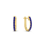 Load image into Gallery viewer, 0.25-carat-sapphire-huggie-hoop-earrings-in-yellow-gold-FDEAR11260GSABLANGLE2-0.25-NL-YG