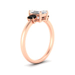Load image into Gallery viewer, 0.25-ct-emerald-cut-three-stone-black-diamond-engagement-ring-in-rose-gold-fdenr9299emgblackangle2-0.25ct-nl-rg.jpg