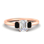 Load image into Gallery viewer, 0.25-ct-emerald-cut-three-stone-black-diamond-engagement-ring-in-rose-gold-fdenr9299emgblacksleep-0.25ct-nl-rg.jpg