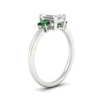Load image into Gallery viewer, 0.25-ct-emerald-cut-three-stone-emerald-engagement-ring-in-white-gold-fdenr9299emgemgrangle2-0.25ct-nl-wg.jpg