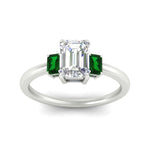 Load image into Gallery viewer, 0.25-ct-emerald-cut-three-stone-emerald-engagement-ring-in-white-gold-fdenr9299emgemgrangle5-0.25ct-nl-wg.jpg