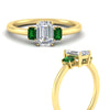 Load image into Gallery viewer, 0.25-ct-emerald-cut-three-stone-emerald-engagement-ring-in-yellow-gold-fdenr9299emgemgrangle3-0.25ct-nl-yg.jpg