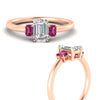 Load image into Gallery viewer, 0.25-ct-emerald-cut-three-stone-pink-sapphire-engagement-ring-in-rose-gold-fdenr9299emgsadrpiangle3-0.25ct-nl-rg.jpg