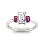 Load image into Gallery viewer, 0.25-ct-emerald-cut-three-stone-pink-sapphire-engagement-ring-in-white-gold-fdenr9299emgsadrpiangle5-0.25ct-nl-wg.jpg