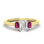 Load image into Gallery viewer, 0.25-ct-emerald-cut-three-stone-pink-sapphire-engagement-ring-in-yellow-gold-fdenr9299emgsadrpisleep-0.25ct-nl-yg.jpg