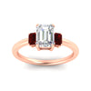 Load image into Gallery viewer, 0.25-ct-emerald-cut-three-stone-ruby-engagement-ring-in-rose-gold-fdenr9299emgrudrangle5-0.25ct-nl-rg