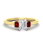 Load image into Gallery viewer, 0.25-ct-emerald-cut-three-stone-ruby-engagement-ring-in-yellow-gold-fdenr9299emgrudrsleep-0.25ct-nl-yg.jpg