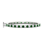 Load image into Gallery viewer, 0.25-ct-round-diamond-eternity-band-with-emerald-in-white-gold-FDEWB8371GEMGR-0.25CT-NL-WG-HW