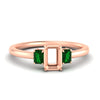 Load image into Gallery viewer, 0.25-ct-semi-mount-three-stone-emerald-engagement-ring-in-rose-gold-fdenr9299smgemgrsleep-0.25ct-nl-rg.jpg