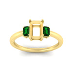 Load image into Gallery viewer, 0.25-ct-semi-mount-three-stone-emerald-engagement-ring-in-yellow-gold-fdenr9299smgemgrangle5-0.25ct-nl-yg.jpg