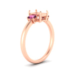Load image into Gallery viewer, 0.25-ct-semi-mount-three-stone-pink-sapphire-engagement-ring-in-rose-gold-fdenr9299smgsadrpiangle2-0.25ct-nl-rg.jpg