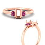 Load image into Gallery viewer, 0.25-ct-semi-mount-three-stone-pink-sapphire-engagement-ring-in-rose-gold-fdenr9299smgsadrpiangle3-0.25ct-nl-rg.jpg