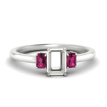 Load image into Gallery viewer, 0.25-ct-semi-mount-three-stone-pink-sapphire-engagement-ring-in-white-gold-fdenr9299smgsadrpisleep-0.25ct-nl-wg.jpg