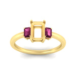 Load image into Gallery viewer, 0.25-ct-semi-mount-three-stone-pink-sapphire-engagement-ring-in-yellow-gold-fdenr9299smgsadrpiangle5-0.25ct-nl-yg.jpg