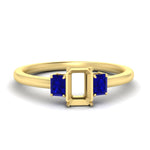Load image into Gallery viewer, 0.25-ct-semi-mount-three-stone-sapphire-engagement-ring-in-yellow-gold-fdenr9299smgsablsleep-0.25ct-nl-yg.jpg