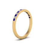 Load image into Gallery viewer, 0.25-ct.-princess-diamond-channel-wedding-band-with-blue-sapphire-in-14K-yellow-gold-FD8382-0.25CTBGSABLANGLE2-NL-YG