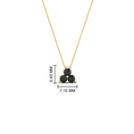Load image into Gallery viewer, 0.30-carat-mini-3-stone-black-diamond-pendant-in-FDPD1129GBLACK-0.30CT-NL-YG
