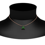 Load image into Gallery viewer, 0.30-carat-mini-3-stone-emerald-pendant-in-FDPD1129GEMGR-0.30CT-NL-RG