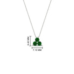 Load image into Gallery viewer, 0.30-carat-mini-3-stone-emerald-pendant-in-FDPD1129GEMGR-0.30CT-NL-WG