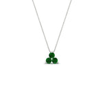 Load image into Gallery viewer, 0.30-carat-mini-3-stone-emerald-pendant-in-FDPD1129GEMGR-0.30CT-NL-WG