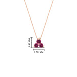 Load image into Gallery viewer, 0.30-carat-mini-3-stone-pink-sapphire-pendant-in-FDPD1129GSADRPI-0.30CT-NL-RG