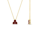 Load image into Gallery viewer, 0.30-carat-mini-3-stone-ruby-pendant-in-FDPD1129GRUDR-0.30CT-NL-YG