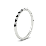 Load image into Gallery viewer, 0.30-ct-french-prong-eternity-black-diamond-ring-in-white-gold-FD8370GBLACKANGLE2-0.30CT-NL-WG.jpg