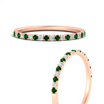 Load image into Gallery viewer, 0.30-ct-french-prong-eternity-emerald-ring-in-rose-gold-FD8370GEMGRANGLE3-0.30CT-NL-RG.jpg