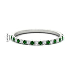 Load image into Gallery viewer, 0.30-ct-french-prong-eternity-emerald-ring-in-white-gold-FD8370GEMGR-0.30CT-NL-WG-HW.jpg