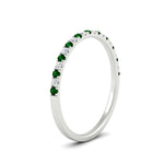 Load image into Gallery viewer, 0.30-ct-french-prong-eternity-emerald-ring-in-white-gold-FD8370GEMGRANGLE2-0.30CT-NL-WG.jpg
