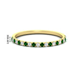 Load image into Gallery viewer, 0.30-ct-french-prong-eternity-emerald-ring-in-yellow-gold-FD8370GEMGR-0.30CT-NL-YG-HW.jpg