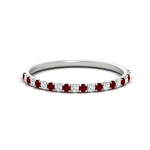 Load image into Gallery viewer, 0.30-ct-french-prong-eternity-ruby-ring-in-white-gold-FD8370GRUDR-0.30CT-NL-WG.jpg