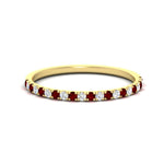 Load image into Gallery viewer, 0.30-ct-french-prong-eternity-ruby-ring-in-yellow-gold-FD8370GRUDR-0.30CT-NL-YG.jpg