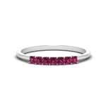 Load image into Gallery viewer, 0.35-ct-septet-princess-cut-pink-sapphire-wedding-band-in-white-gold-fdwb179prgsadrpisleep-0.35ct-nl-wg.jpg