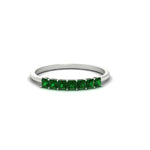 Load image into Gallery viewer, 0.35-ct.-septet-princess-cut-emerald-wedding-band-in-white-gold-FDWB179PRGEMGR-0.35CT-NL-WG