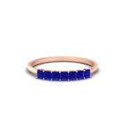 Load image into Gallery viewer, 0.35-ct.-septet-princess-cut-sapphire-wedding-band-in-rose-gold-FDWB179PRGSABL-0.35CT-NL-RG