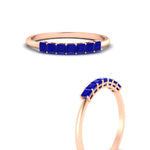 Load image into Gallery viewer, 0.35-ct.-septet-princess-cut-sapphire-wedding-band-in-rose-gold-FDWB179PRGSABLANGLE3-0.35CT-NL-RG