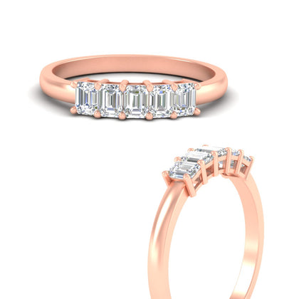0.5-ct-emerald-cut-five-stone-diamond-band-in-rose-gold-fdwb8008emangle3-0.50ct-nl-rg