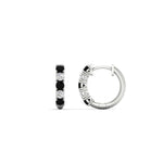 Load image into Gallery viewer, 0.50-carat-5-stone-black-diamond-huggie-hoop-earrings-in-white-gold-FDEAR10773GBLACKANGLE2-NL-WG