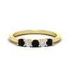 Load image into Gallery viewer, 0.50-carat-5-stone-diamond-and-black-diamond-basket-prong-wedding-anniversary-band-in-yellow-gold-FDENS141ROBGBLACKANGLE3-0.50CT-NL-YG