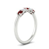 Load image into Gallery viewer, 0.50-carat-5-stone-diamond-and-ruby-basket-prong-wedding-anniversary-band-in-white-gold-FDENS141ROBGRUDRANGLE3-0.50CT-NL-WG
