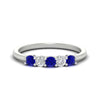 Load image into Gallery viewer, 0.50-carat-5-stone-diamond-and-sapphire-basket-prong-wedding-anniversary-band-in-white-gold-FDENS141ROBGSABLANGLE3-0.50CT-NL-WG