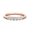 Load image into Gallery viewer, 0.50-carat-5-stone-diamond-basket-prong-wedding-anniversary-band-in-rose-gold-FDENS141ROBANGLE3-0.50CT-NL-RG