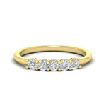Load image into Gallery viewer, 0.50-carat-5-stone-diamond-basket-prong-wedding-anniversary-band-in-yellow-gold-FDENS141ROBANGLE3-0.50CT-NL-YG