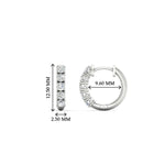 Load image into Gallery viewer, 0.50-carat-5-stone-diamond-huggie-hoop-earrings-in-white-gold-FDEAR10773ANGLE1-NL-WG_b16c1f60-b2ec-41af-b5ef-872fa99290ff
