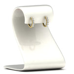 Load image into Gallery viewer, 0.50-carat-5-stone-diamond-huggie-hoop-earrings-in-yellow-gold-FDEAR10773ANGLE2-NL-YG