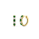 Load image into Gallery viewer, 0.50-carat-5-stone-emerald-huggie-hoop-earrings-in-yellow-gold-FDEAR10773GEMGRANGLE2-NL-YG